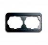 Cover frame 2gang frame, Alpha nea, Platinum, Horizontal