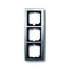 Cover frame 3gang frame, Chrome