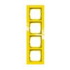 Cover frame, Axcent, 4-gang, yellow