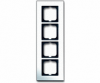 Cover frame, Carat, 4-gang, Chrome? (NEW) Cover frame, Carat, 4-gang, Chrome? (NEW)