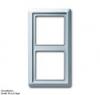 Cover frame 2gang frame, aluminium silver Cover frame 2gang frame, aluminium silver