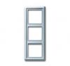 Cover frame 3gang frame, aluminium silver Cover frame 3gang frame, aluminium silver