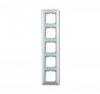Cover frame with decorative styling frame 5gang frame, Basic, Ivory