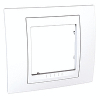 Unica Plus - cover frame - 1 gang - white/white