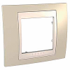 Unica Plus - cover frame - 1 gang - sand/ivory