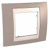 Unica Plus - cover frame - 1 gang - mink/ivory