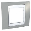 Unica Plus - cover frame - 1 gang - mist grey/white