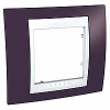 Unica Plus - cover frame - 1 gang - garnet/white