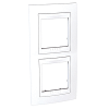 Unica Plus - cover frame - 2 gangs - white/white