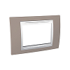 Unica Plus - cover frame - 3 modules - mink/white