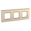Unica Quadro Metallized - cover frame - 3 gang - copper