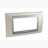 Unica Top - cover frame - 4 modules - matt nickel/aluminium 