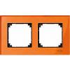Real glass frame, 2-gang, Calcite orange