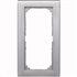 M-Plan frames, 2-gang without central bridge piece, aluminium