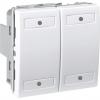 Unica KNX - pushbutton - 2x2-way - 10 A 24 V DC - 2 m - white